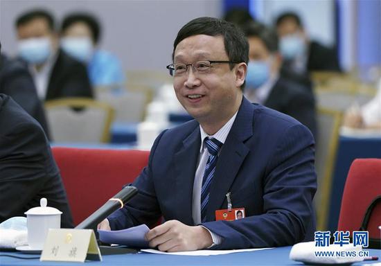  5月23日，全國(guó)政協(xié)委員劉旗在政協(xié)聯(lián)組會(huì)上發(fā)言。新華社記者 謝環(huán)馳 攝
